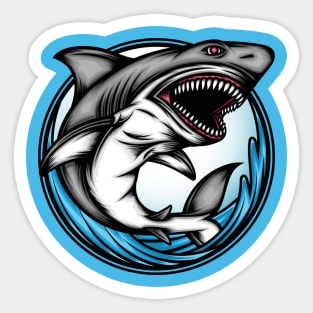 Angry Shark Sticker